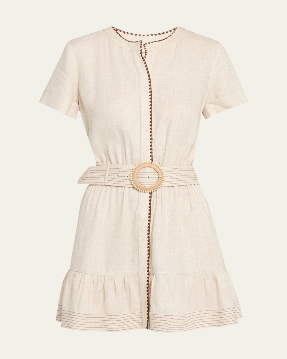 Beatriz Belted Mini Shirtdress